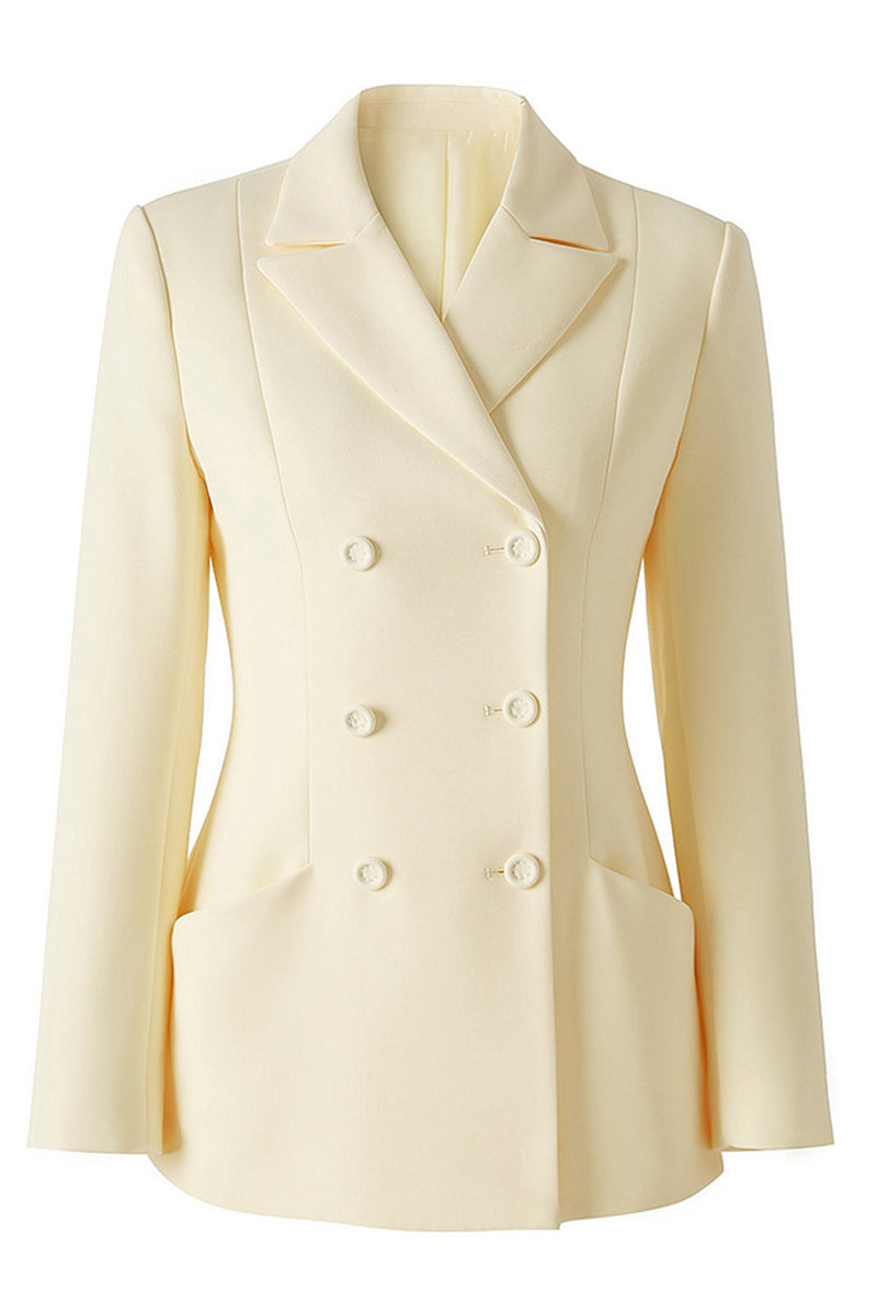 Load image into Gallery viewer, Apricot Peak Lapel Double Breasted Blazer