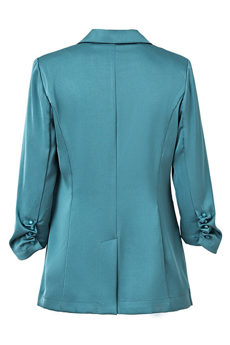 Load image into Gallery viewer, Champagne Notched Lapel Long Sleeves One Button Blazer