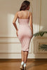 Load image into Gallery viewer, Pink Spaghetti Straps Ruched Bodycon Cocktail Dress