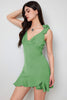 Load image into Gallery viewer, Green Short Bodycon Party Dress with Ruffles