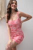 Load image into Gallery viewer, Pink Short Lace Up Party Dress with 3D Flower