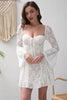 Load image into Gallery viewer, White Corset Embroidery A-Line Short Party Dress