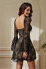 Load image into Gallery viewer, Black Lace Long Bell Sleeves Tight Party Dress