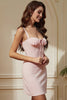 Load image into Gallery viewer, Pink Tight Spaghetti Straps Corset Short Party Dress