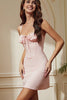 Load image into Gallery viewer, Pink Tight Spaghetti Straps Corset Short Party Dress