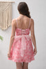 Load image into Gallery viewer, Pink Flower A-Line Spaghetti Straps Short Party Dress