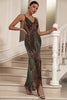 Load image into Gallery viewer, Sparkly Black Sheath Sequined Spaghetti Straps Long Prom Dress