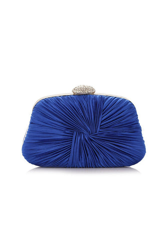 Luxury Royal Blue Pleated Handbag