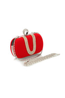 Load image into Gallery viewer, Luxury Red Handbag with Rhinestones