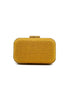 Load image into Gallery viewer, Yellow Handmade Wooden Clutch Bag