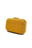 Load image into Gallery viewer, Yellow Handmade Wooden Clutch Bag