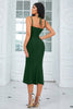 Load image into Gallery viewer, Dark Green Mermaid Spaghetti Straps Corset Prom Dress