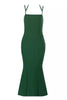 Load image into Gallery viewer, Dark Green Mermaid Spaghetti Straps Corset Prom Dress