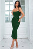 Load image into Gallery viewer, Dark Green Mermaid Spaghetti Straps Corset Prom Dress