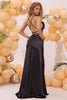 Load image into Gallery viewer, Black Mermaid Lace-up Back Long Prom Dress with Slit