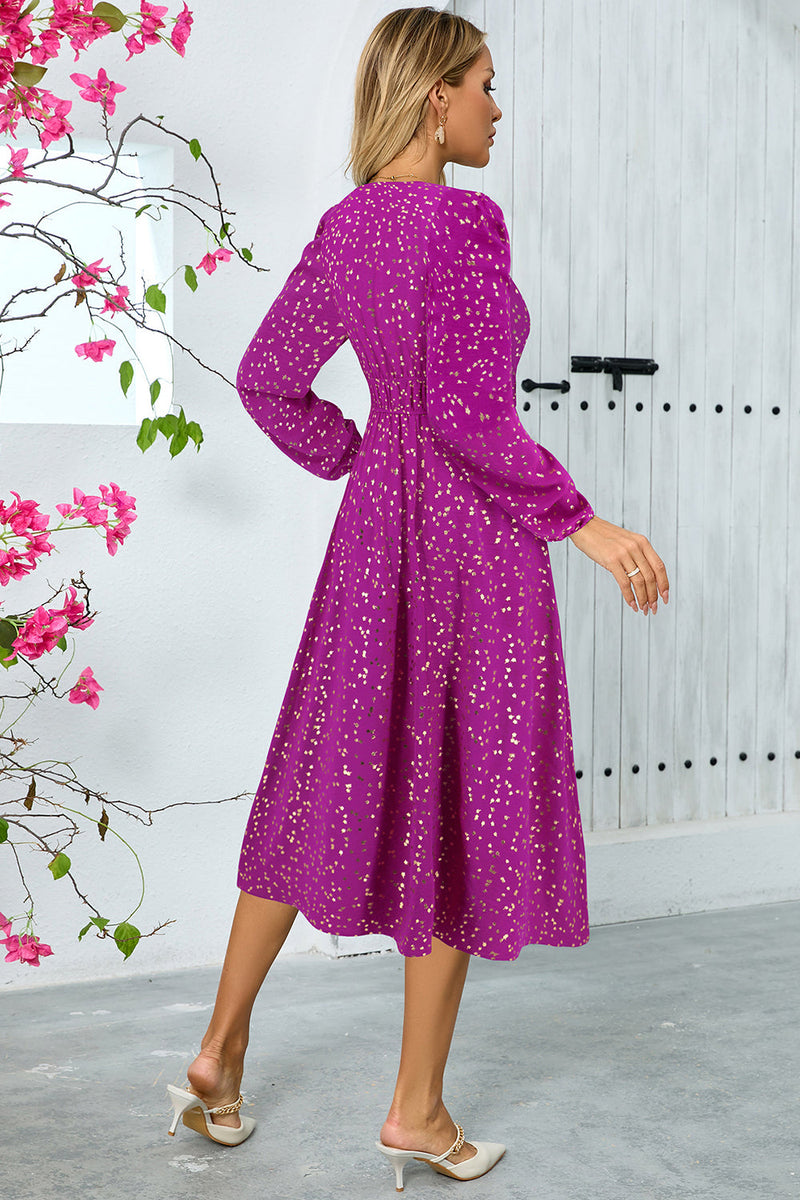 Load image into Gallery viewer, Sparkly Sky Blue A Line Sequins Long Sleeves V Neck Long Party Dress