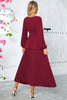 Load image into Gallery viewer, Dusty Rose A Line Chiffon Party Dress with Long Sleeves