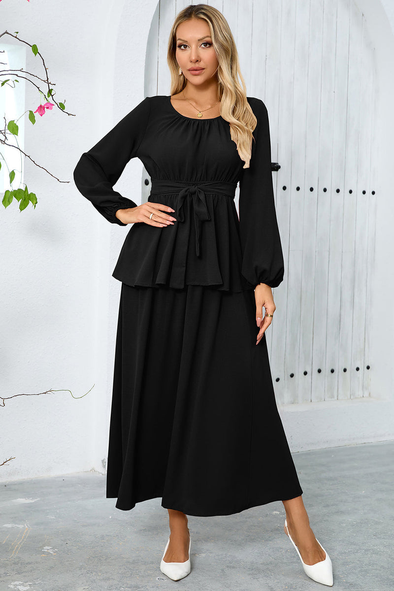 Load image into Gallery viewer, Dusty Rose A Line Chiffon Party Dress with Long Sleeves