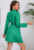 Load image into Gallery viewer, Green A Line Pleated Short Cocktail Dress with Bow