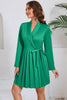 Load image into Gallery viewer, Green A Line Pleated Short Cocktail Dress with Bow