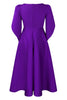 Load image into Gallery viewer, Fashion Elegant Royal Blue A Line Solid Swing Party Dress with Half Sleeves