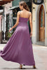 Load image into Gallery viewer, Purple Bodycon Spaghetti Straps Long Prom Dress with Split