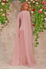 Load image into Gallery viewer, Pink Maternity Wedding Guest Dress With Cape