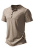 Load image into Gallery viewer, Khaki Regular Fit Crewneck Men&#39;s Polo Shirt with Button