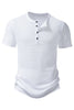 Load image into Gallery viewer, White Short Sleeves Waffle Men&#39;s Casual Polo Shirt