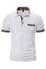 Load image into Gallery viewer, White Cotton Short Sleeves Casual Men&#39;s Polo Shirt