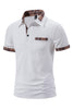 Load image into Gallery viewer, White Cotton Short Sleeves Casual Men&#39;s Polo Shirt