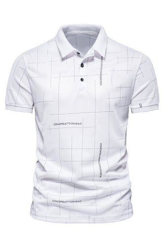 White Regular Fit Cotton Men's Polo Shirt