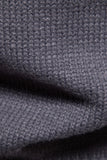 Grey Men's Round Neck Slim Fit Pullover Sweater