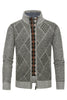 Load image into Gallery viewer, Men&#39;s Grey Stand Collar Zipper Loose Coat Top