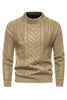 Load image into Gallery viewer, White Jacquard Round Neck Men&#39;s Knit Sweater