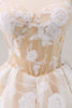 Load image into Gallery viewer, Sparkly White A-Line Floral Corset Short Graduation Dress