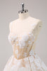 Load image into Gallery viewer, Sparkly White A-Line Floral Corset Short Graduation Dress