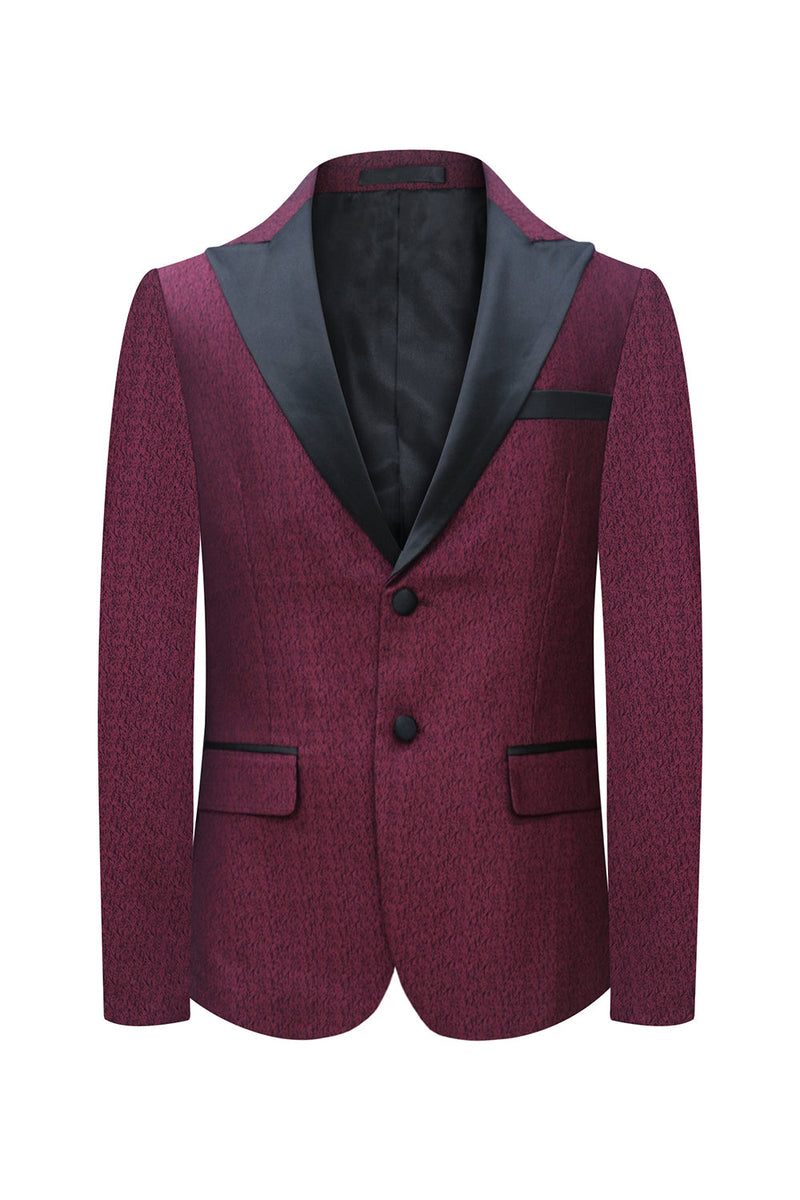 Load image into Gallery viewer, Burgundy Peak Lapel 2 Pieces Men Suits for Prom