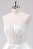 Load image into Gallery viewer, Sparkly White A Line Strapless Short Graduation Dress