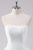 Load image into Gallery viewer, Simple White A-Line Strapless Short Graduation Dress