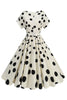 Load image into Gallery viewer, Black Rose Printed A-Line Boat Neck Midi 1950s Dress