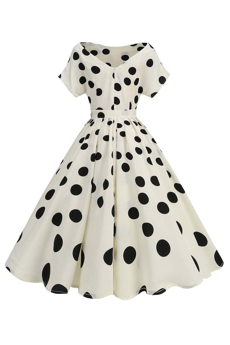 Load image into Gallery viewer, Black Rose Printed A-Line Boat Neck Midi 1950s Dress