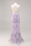 Sparkly Light Green Mermaid Sequins Spaghetti Straps Long Prom Dress with Appliques