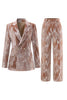 Load image into Gallery viewer, Sparkly Dusty Rose Velvet Notched Lapel Sequins 2 Pieces Suits