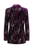 Load image into Gallery viewer, Sparkly Purple Shawl Lapel Sequins Prom Blazer