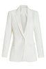 Load image into Gallery viewer, White Fitted Single Breasted Midi Women&#39;s Blazer