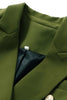 Load image into Gallery viewer, Army Green Peak Lapel Midi Women&#39;s Blazer