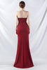 Load image into Gallery viewer, Sparkly Burgundy Beaded Corset Long Prom Dress with Slit