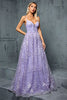 Load image into Gallery viewer, Light Purple A Line Spaghetti Straps Tulle Prom Dress