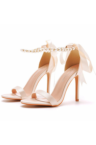 Women's Fashionable Faux Pearl Stiletto Sandals